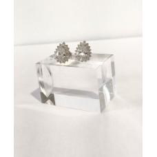 Ασημένια Σκουλαρίκια καρφωτά δάκρυ με ζιργκόν (SE72)